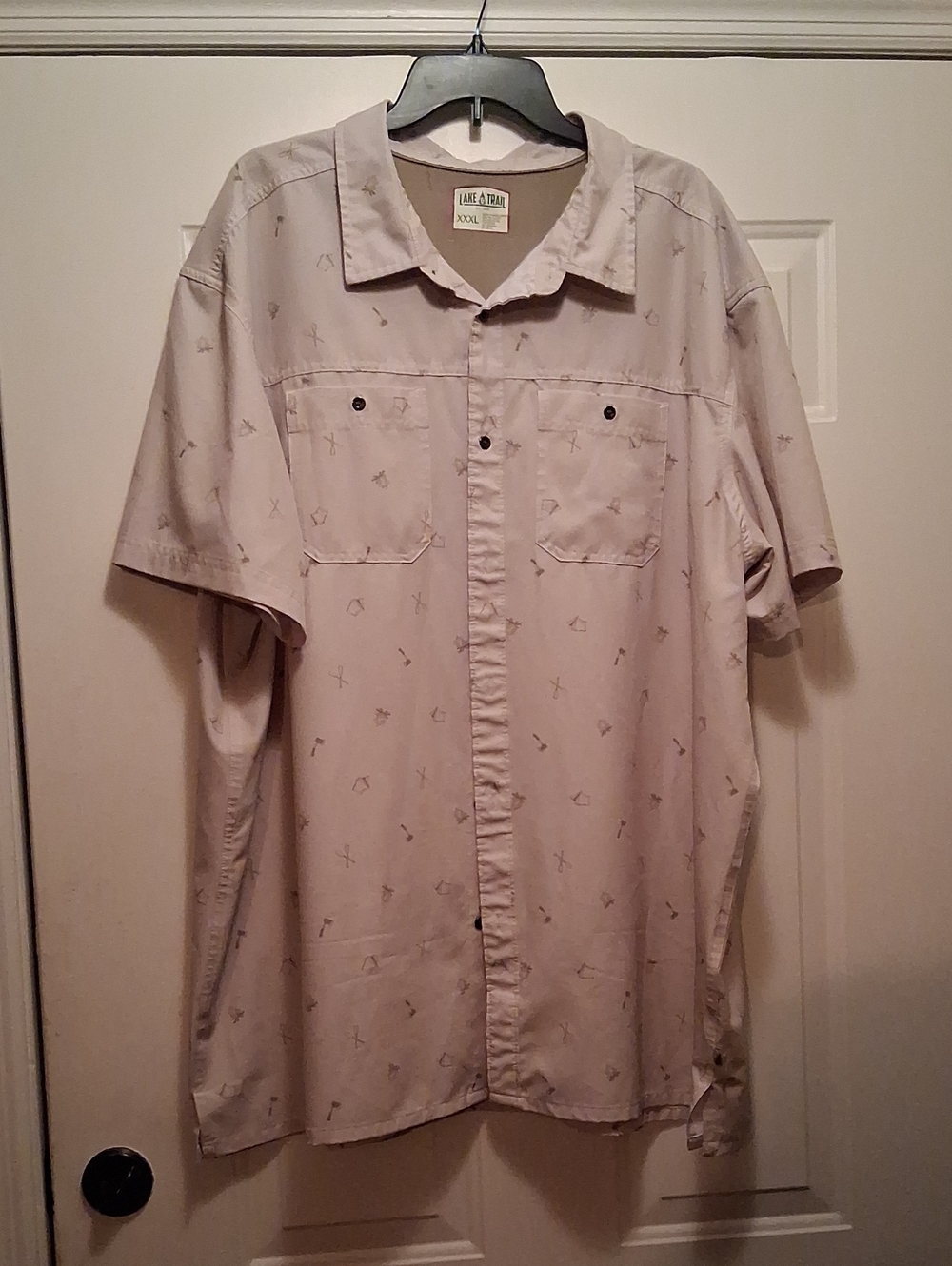 Men's Short-Sleeve Lake & Trail Outdoor/Camping Print Shirt